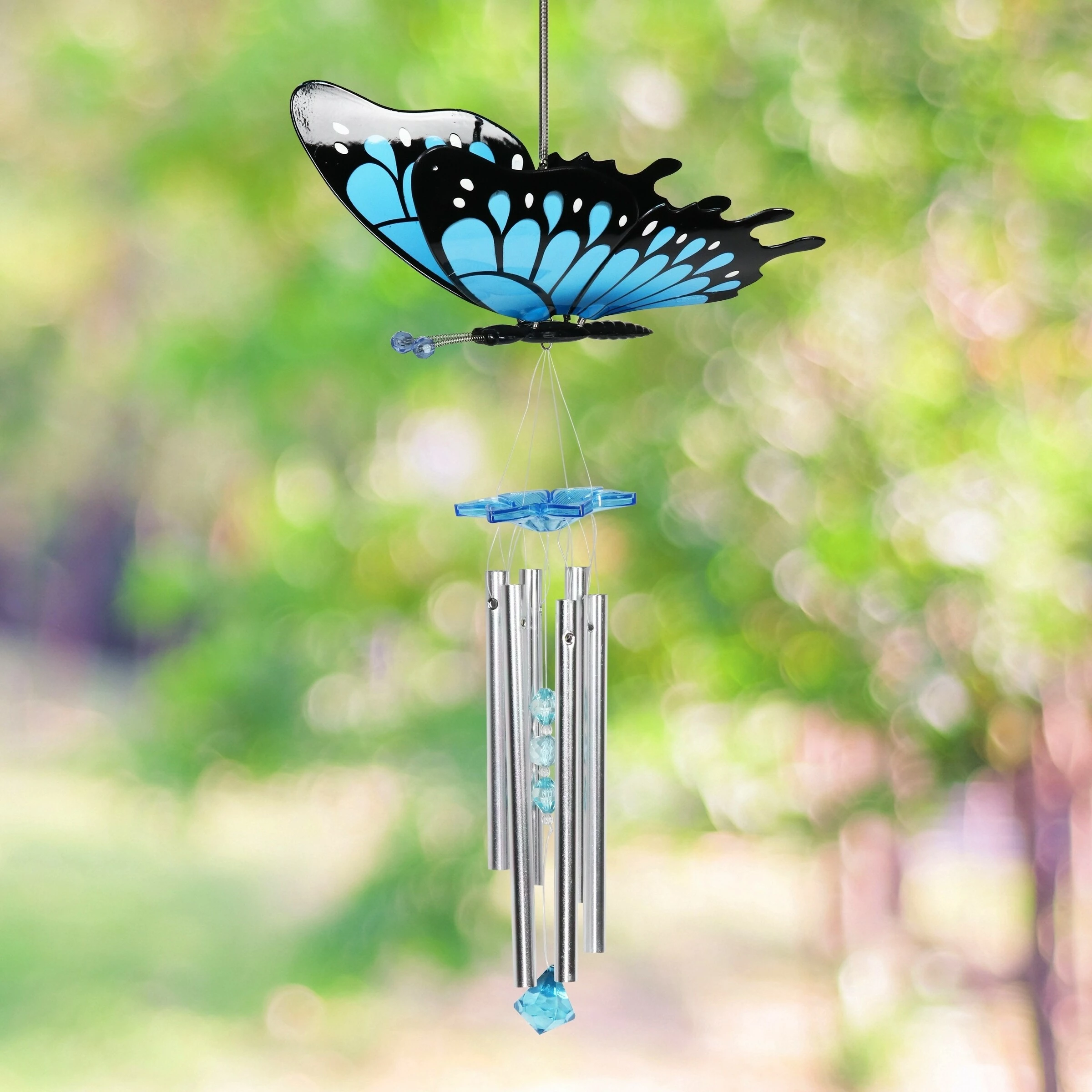 Promo π₯ Cheapest π₯° Exhart Large WindyWings Butterfly Wind Chime In Blue, 11 By 24 Inches π€© π₯°