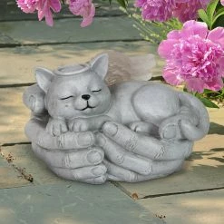 Best Sale 🤩 Hot Sale 😀 Exhart Cradled Solar Angel Cat Statue - 8.0" X 6.5" X 5.0" 😍 🔥 -Exhart Shop Cradled Solar Angel Cat Statue 8.0 x 6.5 x 5.0 0f9bf0f4 64f0 4195 ae9d 887338abc360