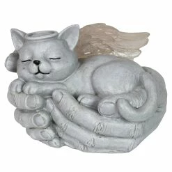 Best Sale 🤩 Hot Sale 😀 Exhart Cradled Solar Angel Cat Statue - 8.0" X 6.5" X 5.0" 😍 🔥 -Exhart Shop Cradled Solar Angel Cat Statue 8.0 x 6.5 x 5.0 e52ccd65 7256 466d afcb e68e068f43ab