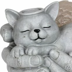Best Sale 🤩 Hot Sale 😀 Exhart Cradled Solar Angel Cat Statue - 8.0" X 6.5" X 5.0" 😍 🔥 -Exhart Shop Cradled Solar Angel Cat Statue 8.0 x 6.5 x 5.0 f1ca2f9f fb6d 48ac 808b 585bd617d4da
