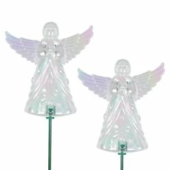 Best Pirce 🤩 Buy 🥰 Exhart 2 Piece Angel WindyWing Garden Stakes, 4.5 By 30 Inches Purple 🛒 👍
