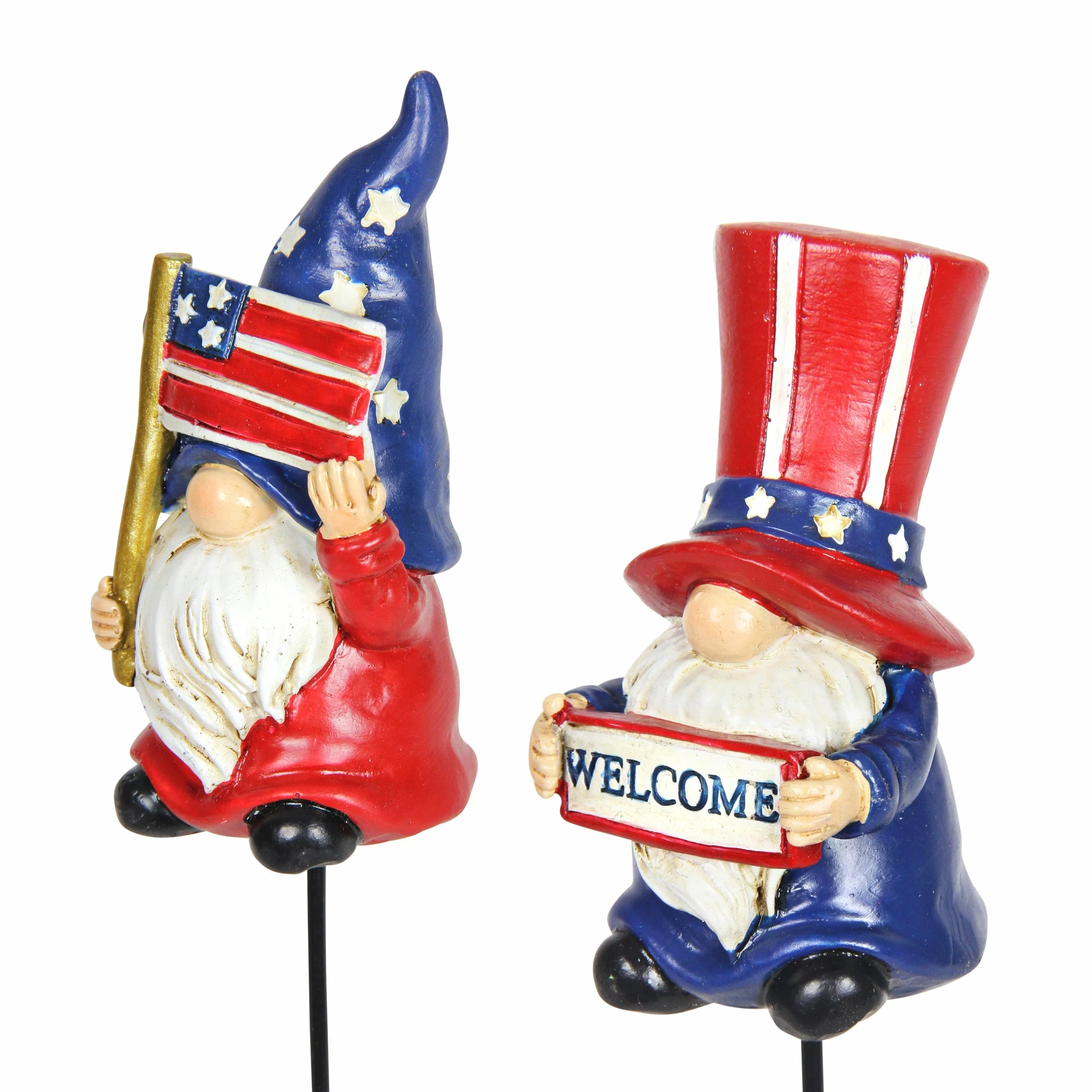 Deals β¨ Discount π Exhart 2 Piece Patriotic USA Gnome Pot Stake Set, 11 Inch π π₯ - Image 4