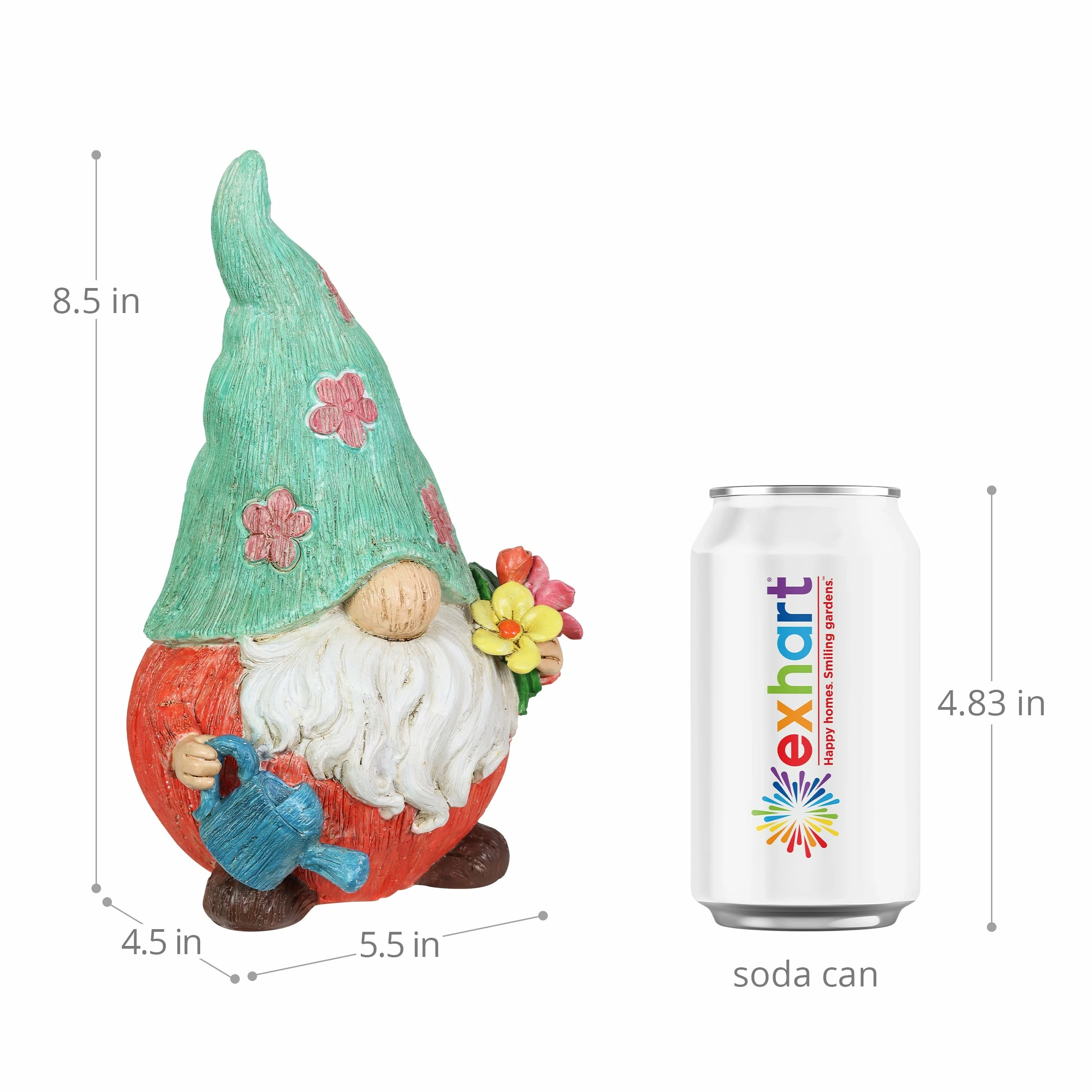 Coupon 🌟 Coupon ⭐ Exhart 2 Piece Set Pastel Daisy Hat Garden Gnome Statues, 5.5 By 8.5 Inches ❤️ 😀 - Image 3