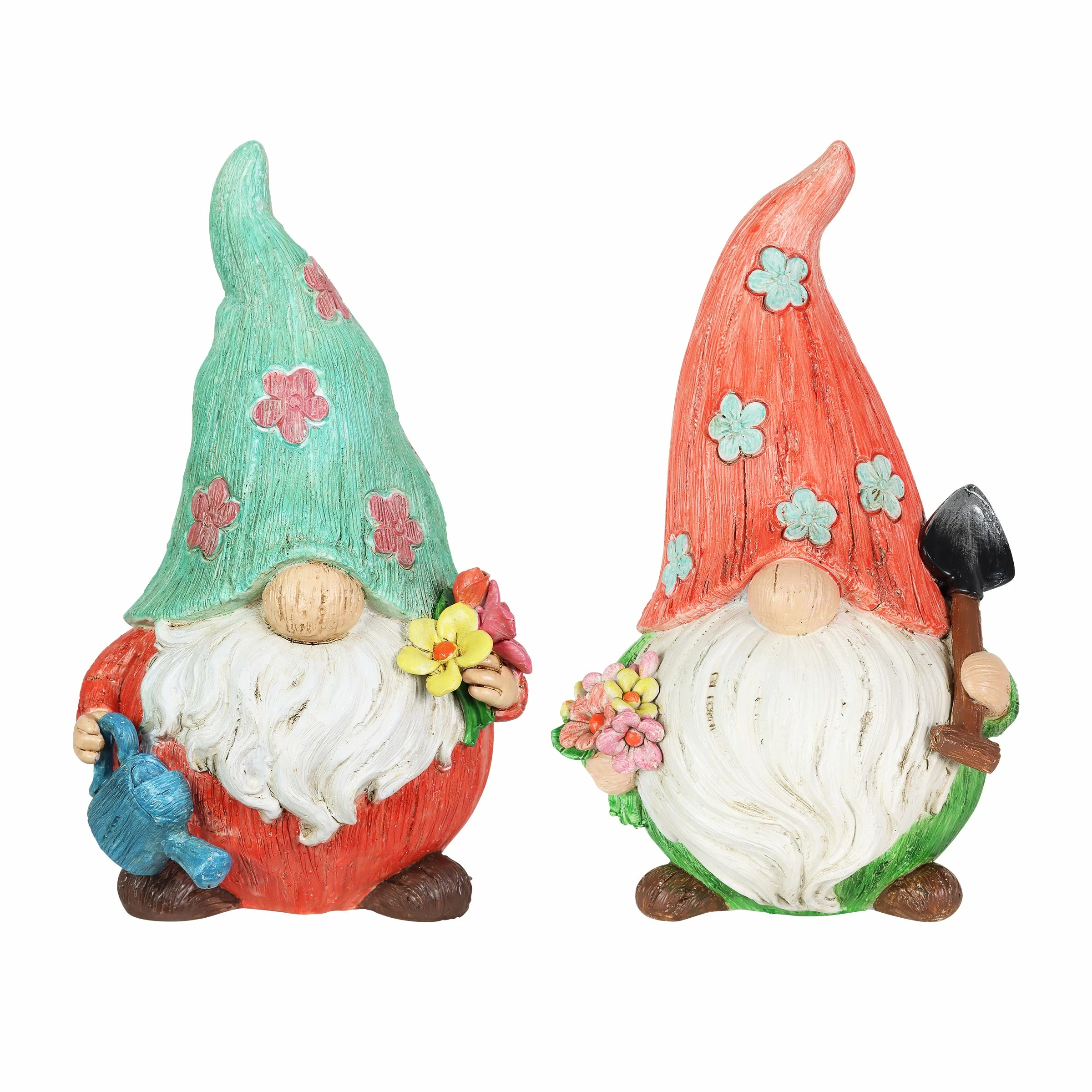 Coupon 🌟 Coupon ⭐ Exhart 2 Piece Set Pastel Daisy Hat Garden Gnome Statues, 5.5 By 8.5 Inches ❤️ 😀