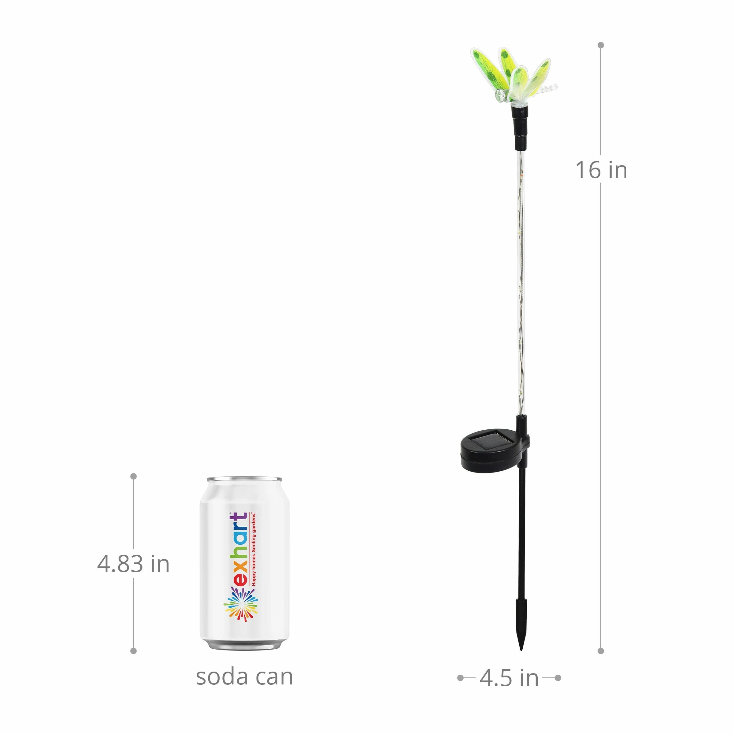 Flash Sale π Outlet β Exhart 3 Piece Solar Color Changing Fiber Optic Butterfly, Hummingbird And Dragonfly Garden Stake Set, 4 By 16 Inches π π₯ - Image 4