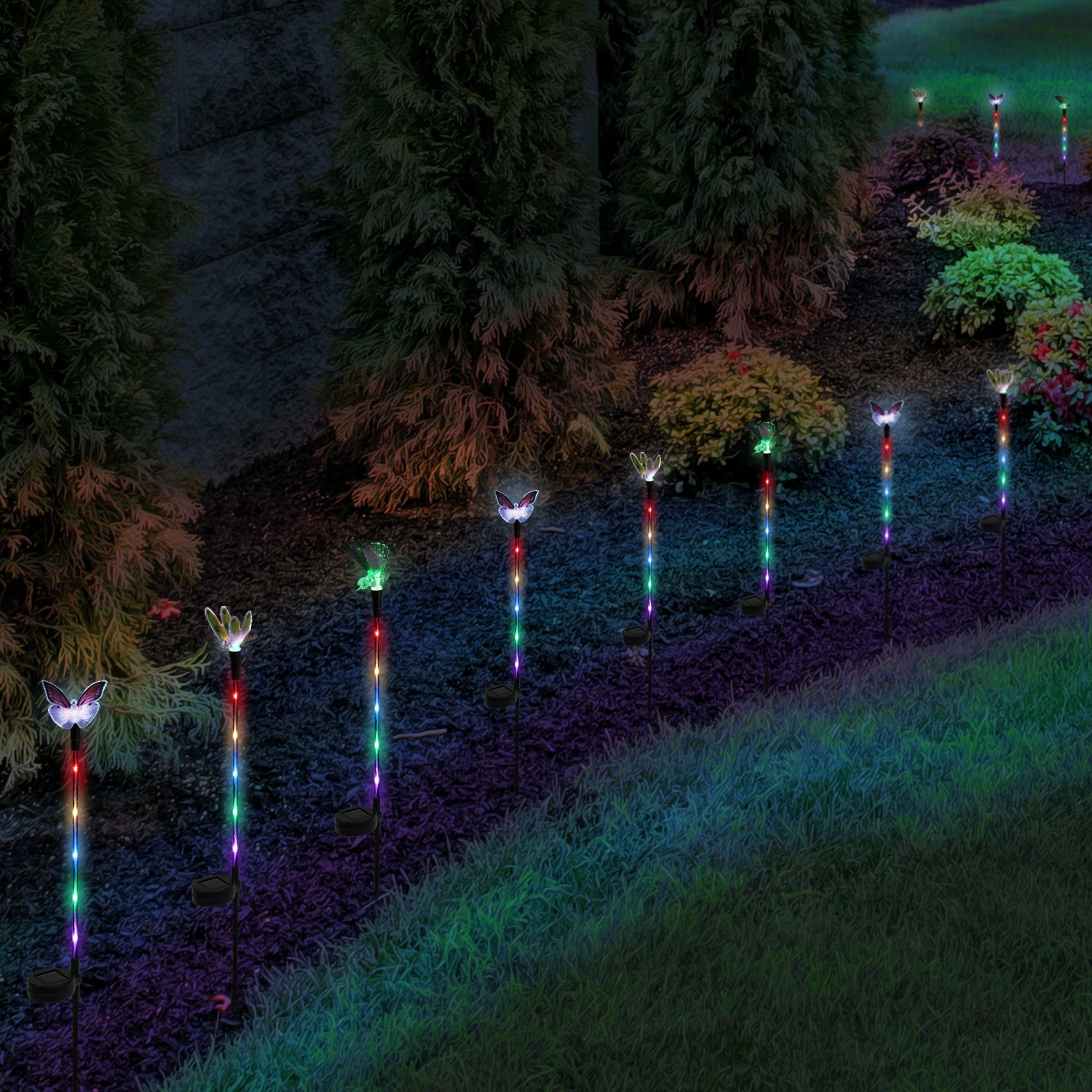 Flash Sale π Outlet β Exhart 3 Piece Solar Color Changing Fiber Optic Butterfly, Hummingbird And Dragonfly Garden Stake Set, 4 By 16 Inches π π₯ - Image 10