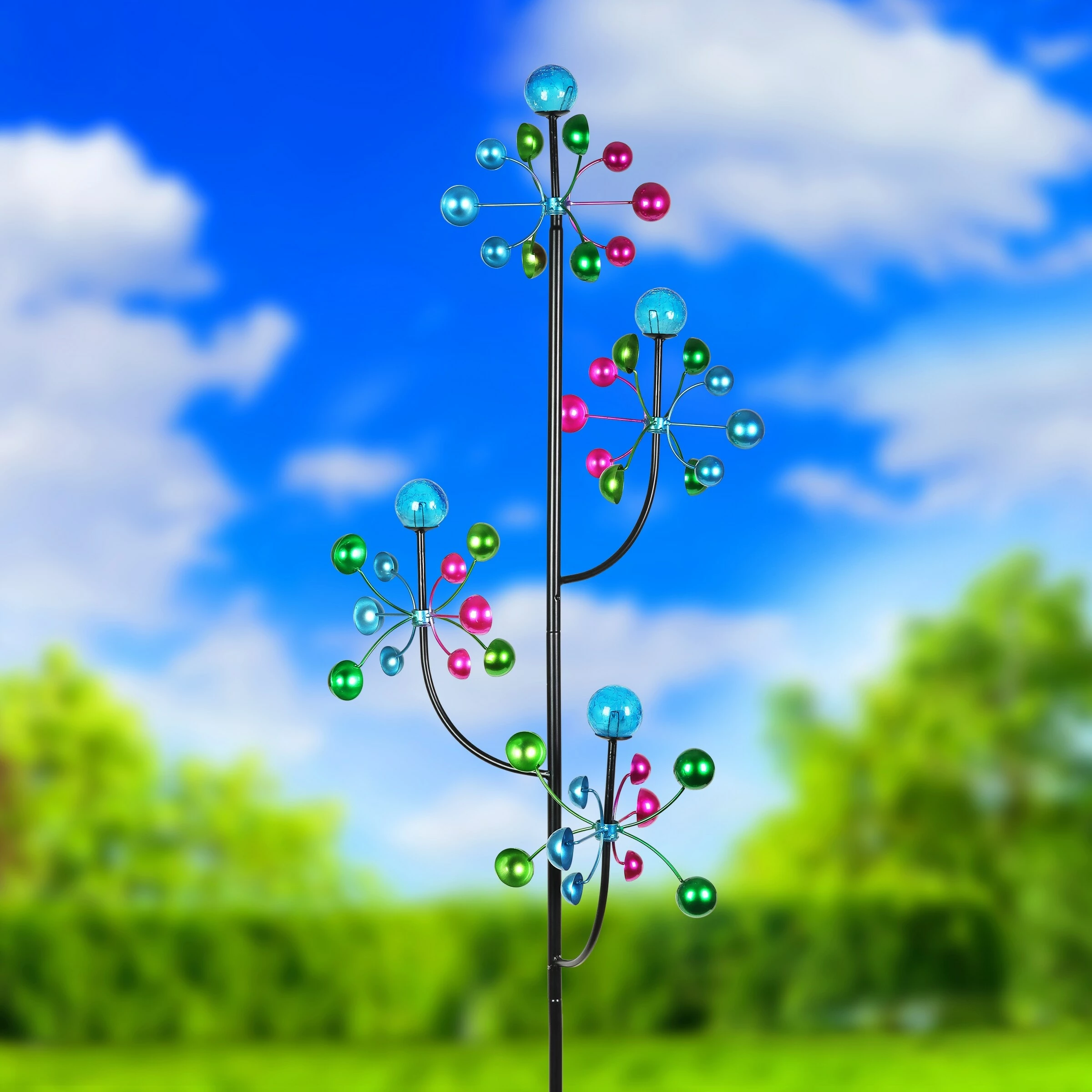 Coupon β€οΈ Coupon β€οΈ Exhart 4 Tier Metal Cup Kinetic Garden Spinner Stake, 21 By 74 Inches 𧨠π₯ - Image 7