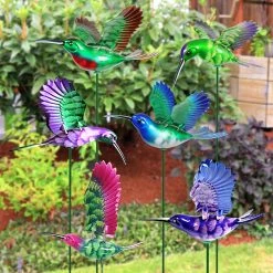 Promo 😍 Coupon 🤩 Exhart 6 Piece 4" WindyWings Hummingbird Plant Stake Assortment, 6.5 X 4 X 15.5 Inches 😉 🔔
