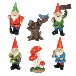 Best reviews of 🎁 Outlet 🌟 Exhart 6 Piece Miniature Gardening Gnome Set, Made Of Resin 👏 🎉