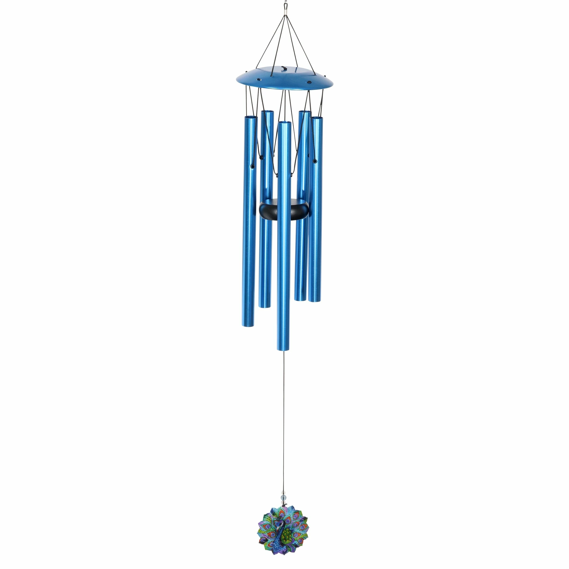 Brand new π New π Exhart Art-In-Motion Laser Cut Metal Starburst Wind Chime Spinner With Beads, 10 Inch Spinner Blue π π - Image 5