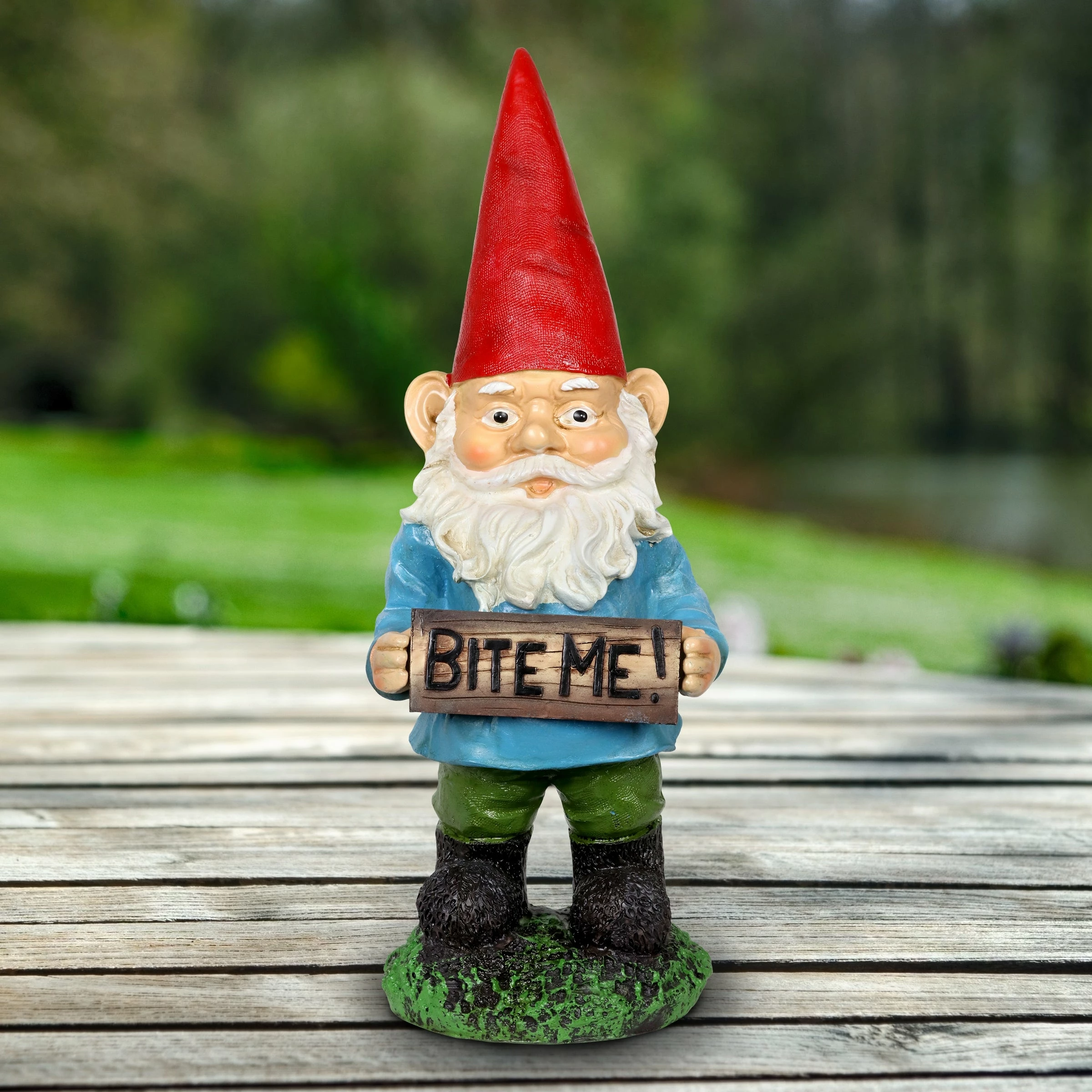 Brand new π Best Sale β€οΈ Exhart Bite Me Boris Gnome Statue, 13 Inch π€© π₯° - Image 2