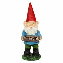 Brand new 🎁 Best Sale ❤️ Exhart Bite Me Boris Gnome Statue, 13 Inch 🤩 🥰