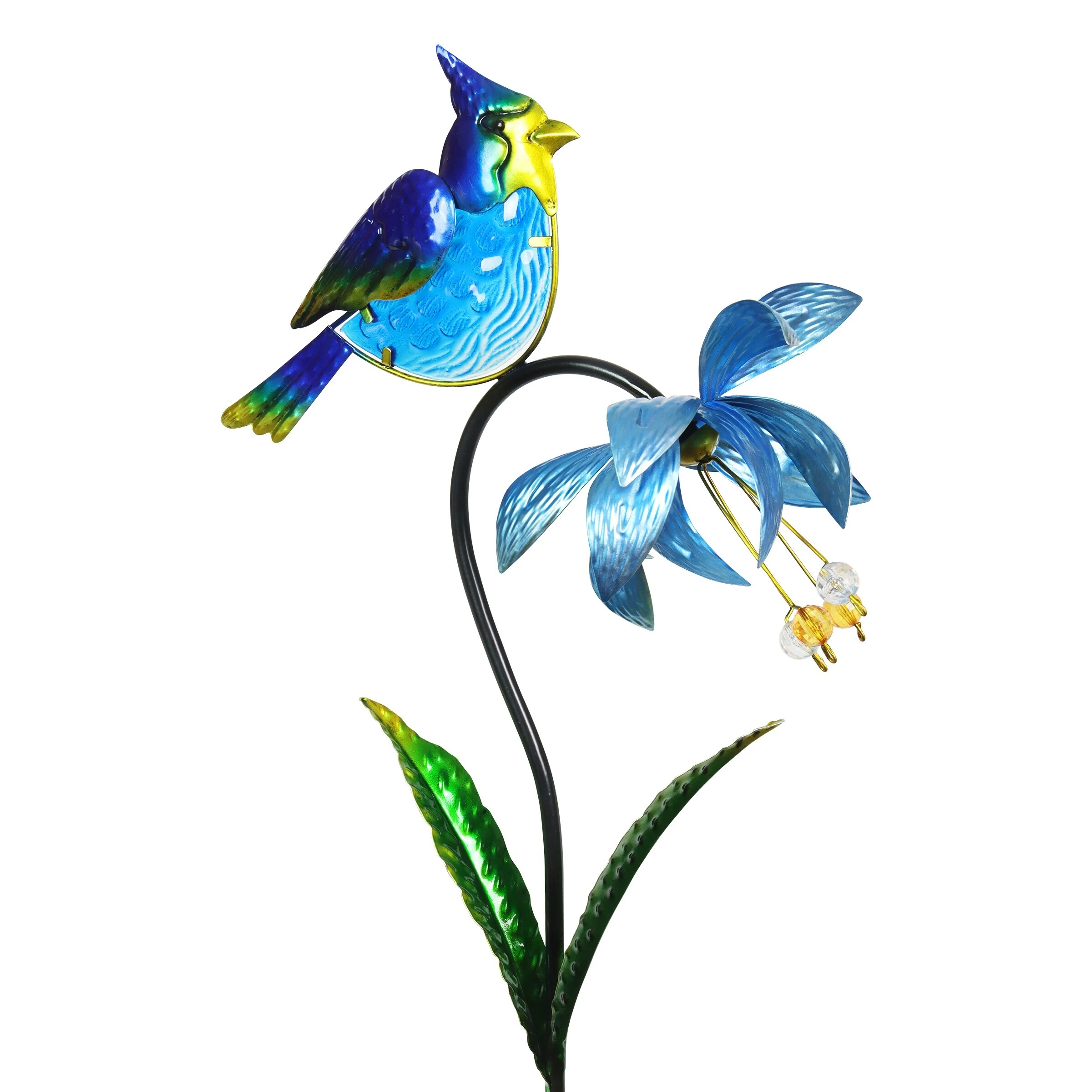 Budget β Deals βοΈ Exhart Blue Spinning Flower With Blue Bird Metal Garden Stake 11.5 By 34 Inches π π - Image 5