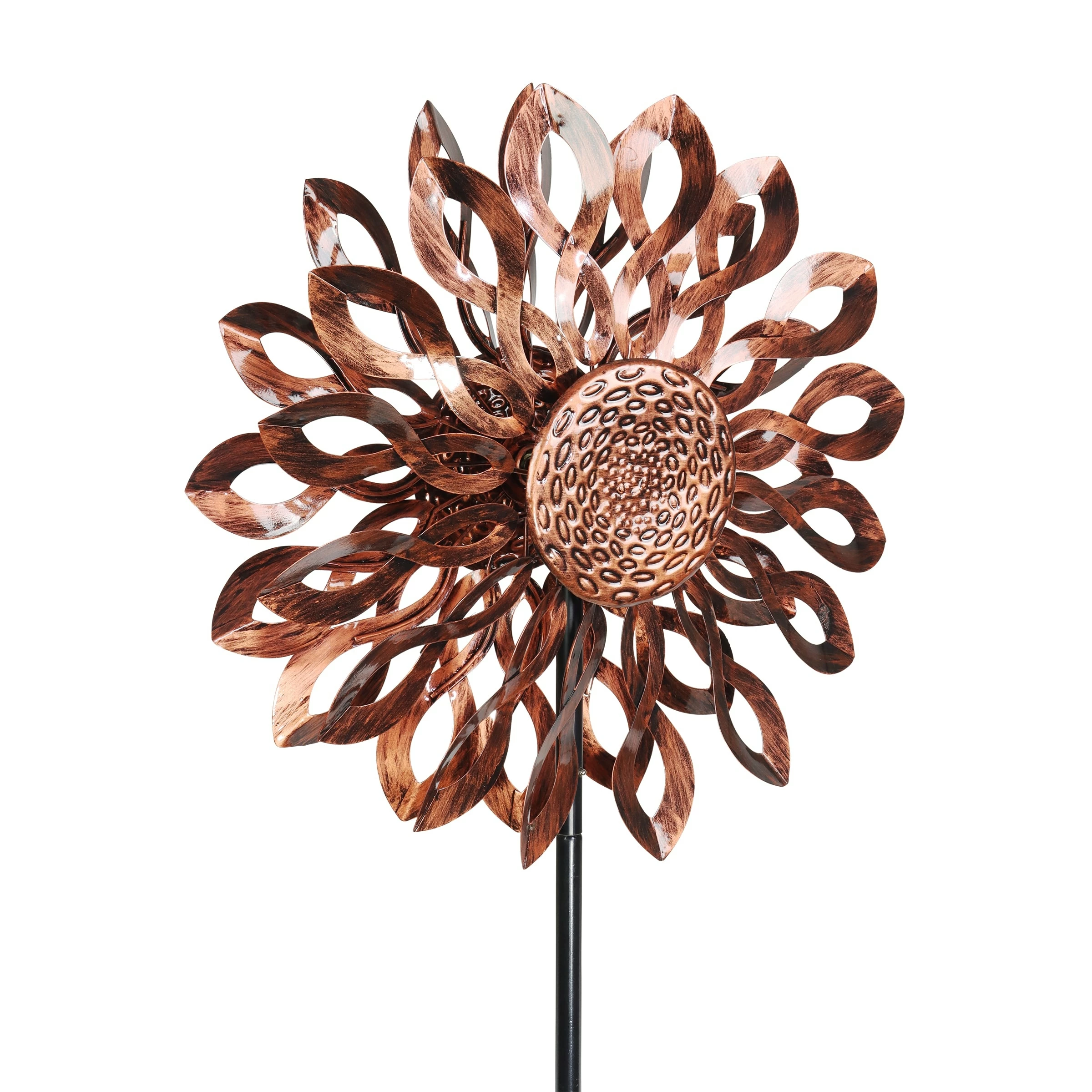 Coupon β¨ Brand new π₯ Exhart Bronze Metal Infinity Double Sunflower Spinner Stake,18 By 70 Inches π π - Image 5