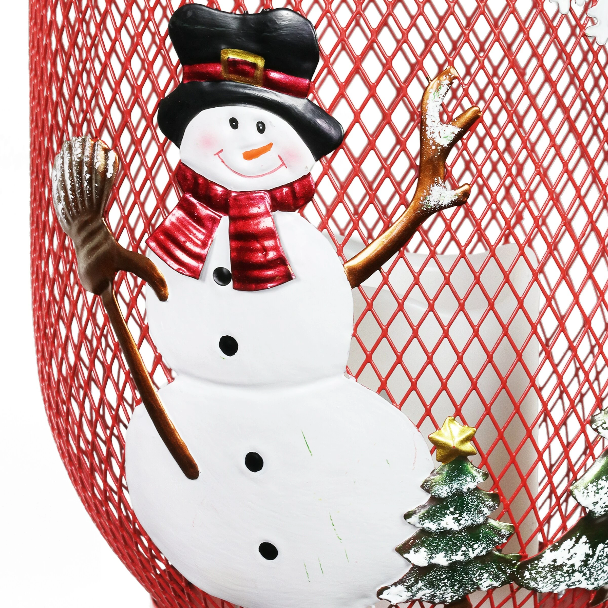 Wholesale π Hot Sale π Exhart π β Christmas Snowman Lantern With LED Candle On A Battery Powered Timer, 14.5 Inch π π - Image 3