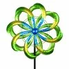 Discount 🧨 Budget ✨ Exhart Colorful Double Kinetic Pinwheel Metal Garden Spinner Stake, 18 By 70 Inches 🧨 ⌛