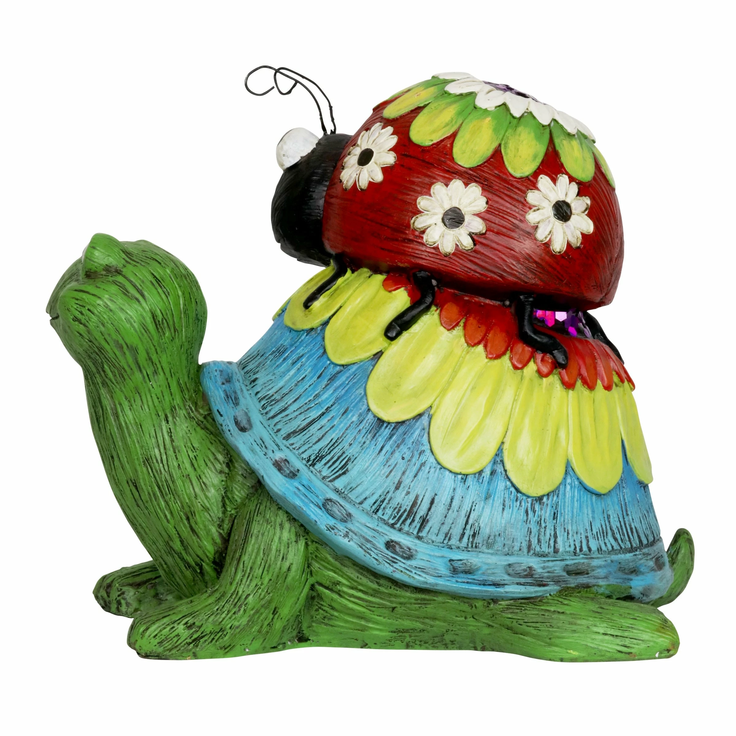 Wholesale βοΈ Best deal π Exhart Colorful Garden Turtle And Ladybug Statue With Message Of Dream Peace And Love, 9 Inch π₯ π - Image 9