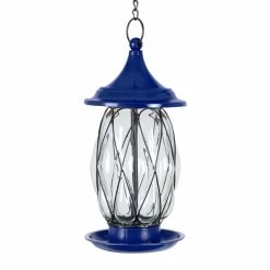 Promo 😉 Promo 😉 Exhart Colorful Metal Wire And Glass Bird Feeder, 6.5 By 13.5 Inches Orange 🌟 ❤️