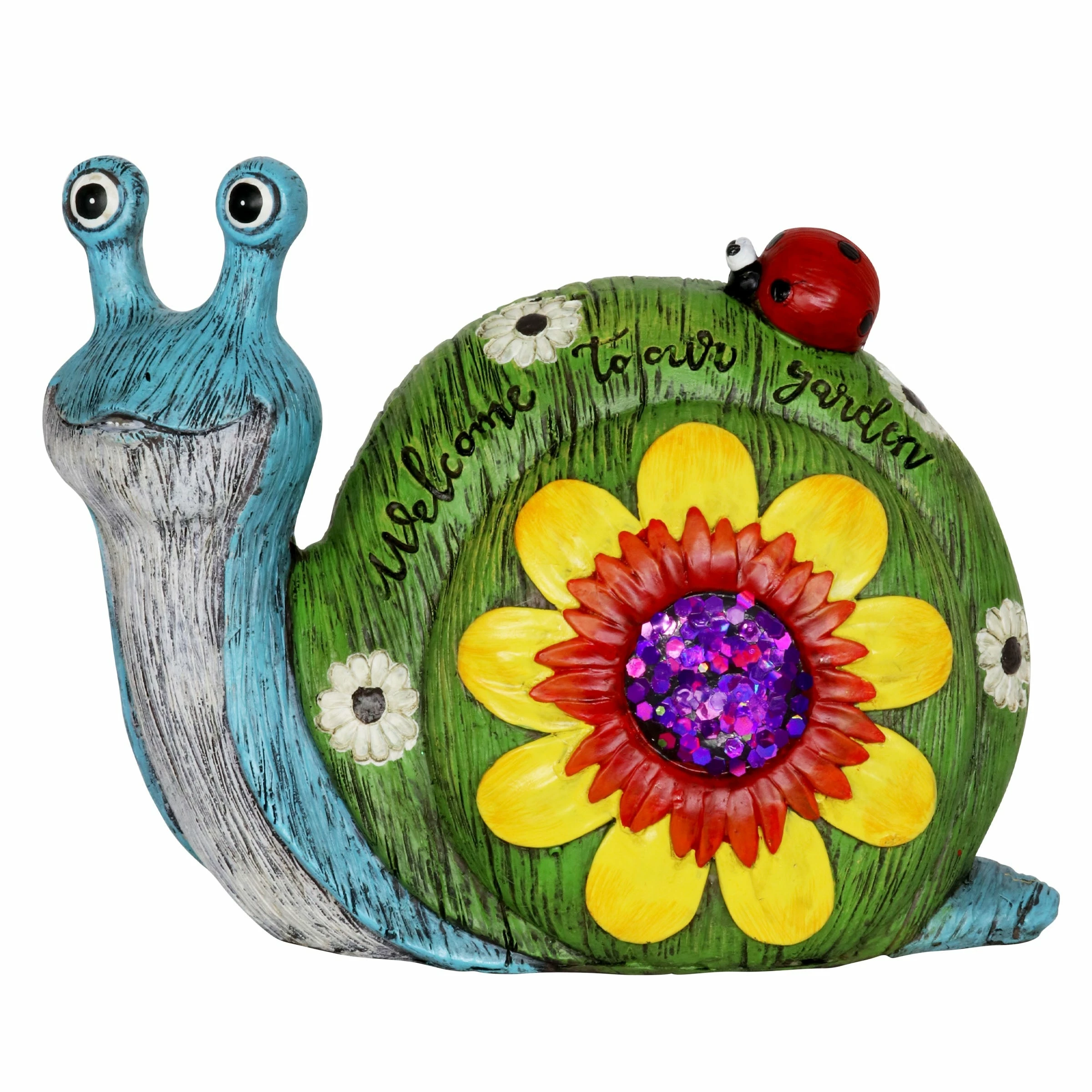 Cheapest β Discount π Exhart Colorful Welcome To Our Garden Snail Statue, 8 Inch π 𧨠- Image 7