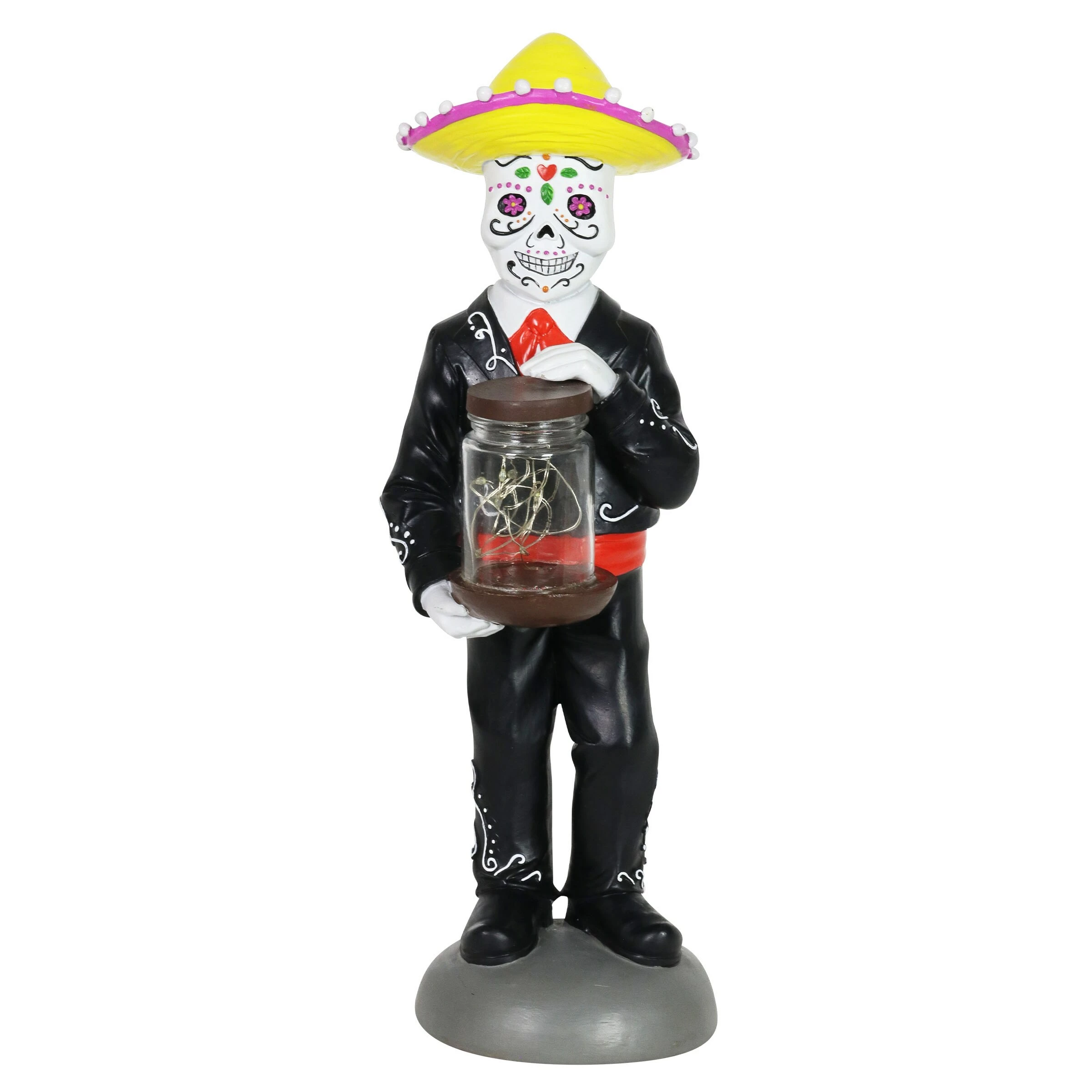 Best Pirce π₯ Outlet β Exhart Day Of The Dead Man With LED Sparkle Light Jar And Battery Powered Automatic Timer, 14 Inches Tall π β€οΈ - Image 2