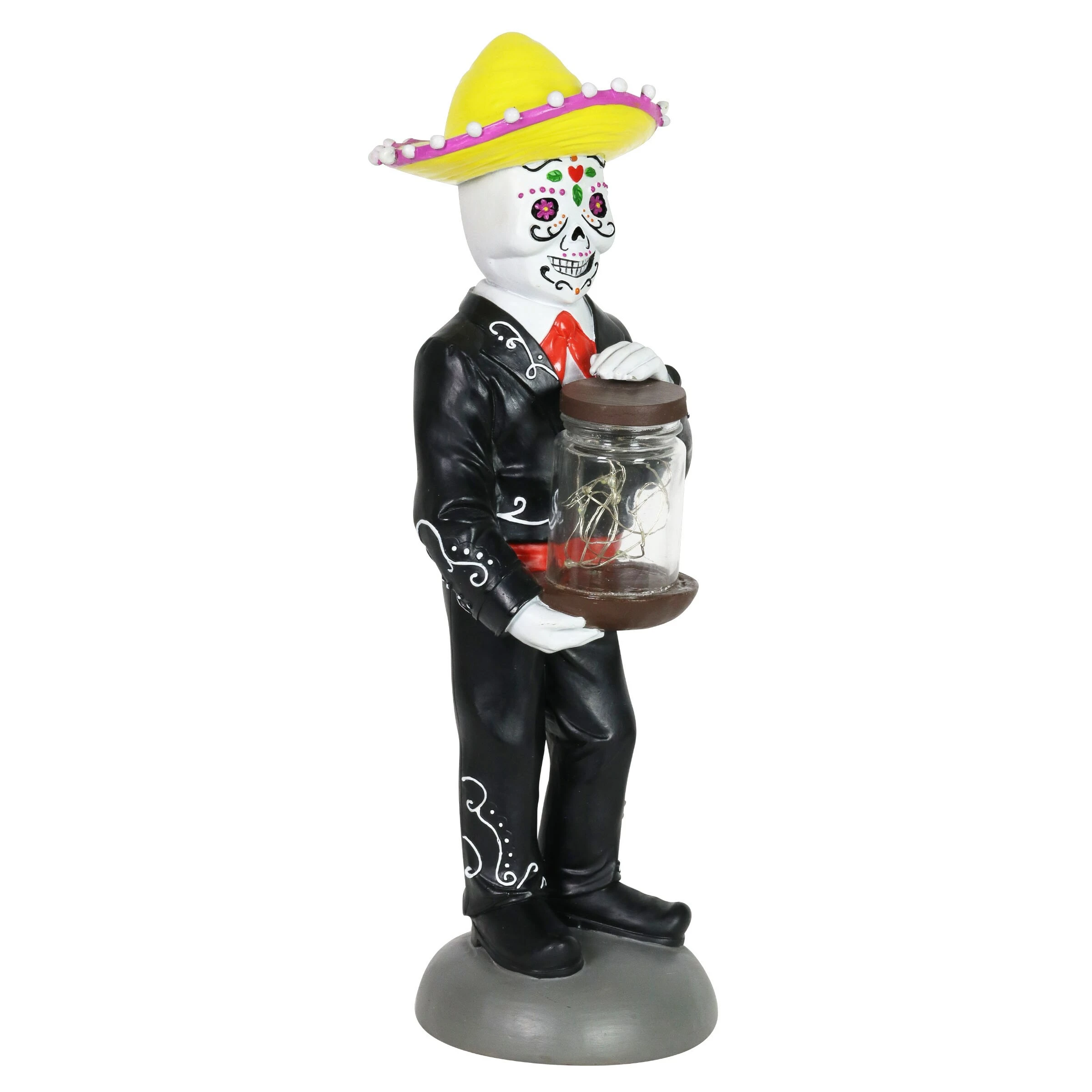 Best Pirce π₯ Outlet β Exhart Day Of The Dead Man With LED Sparkle Light Jar And Battery Powered Automatic Timer, 14 Inches Tall π β€οΈ - Image 5