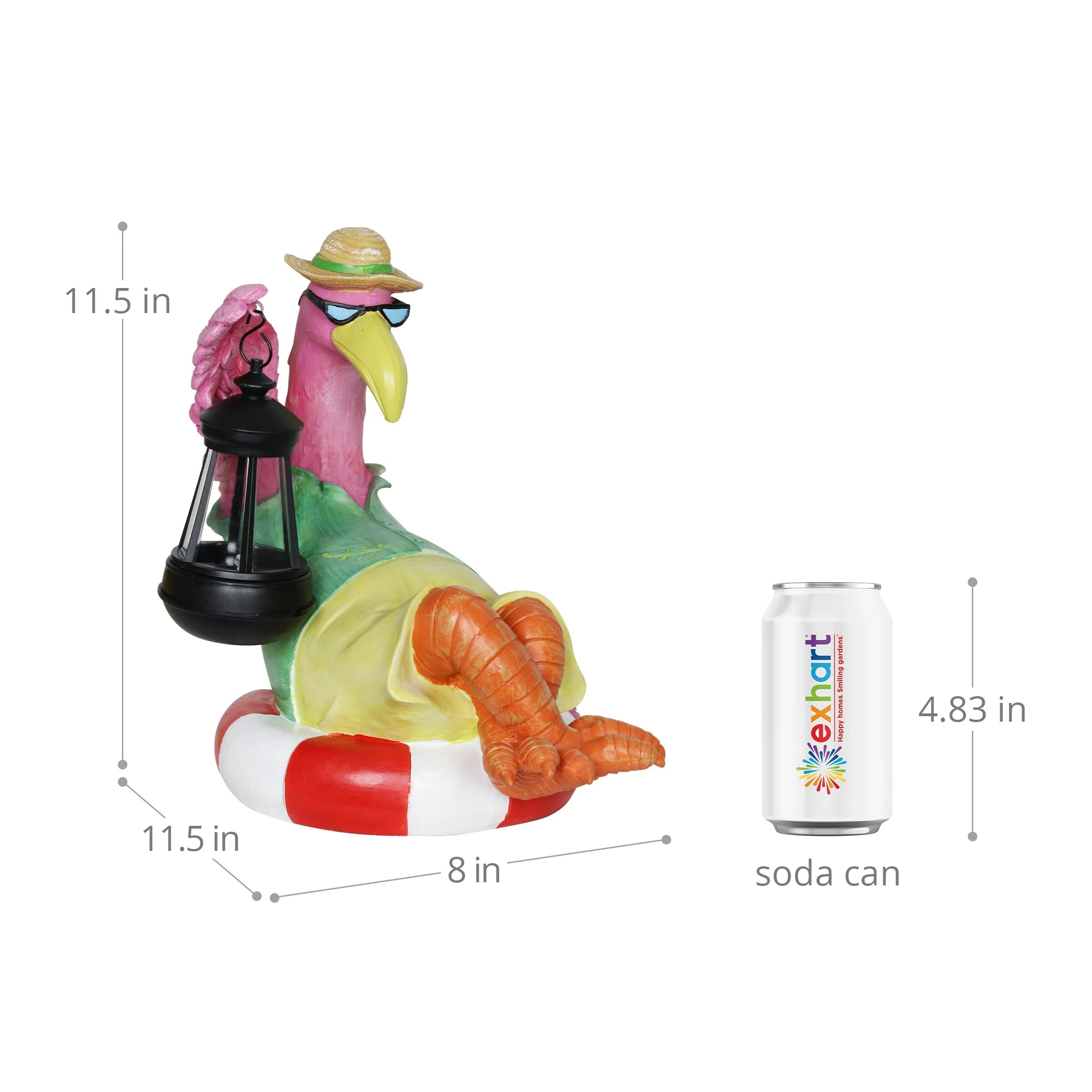 Cheap 𧨠Cheapest β€οΈ Exhart Flamingo Holding A Solar Lantern Garden Statue, 8 By 11 Inches π π€© - Image 4