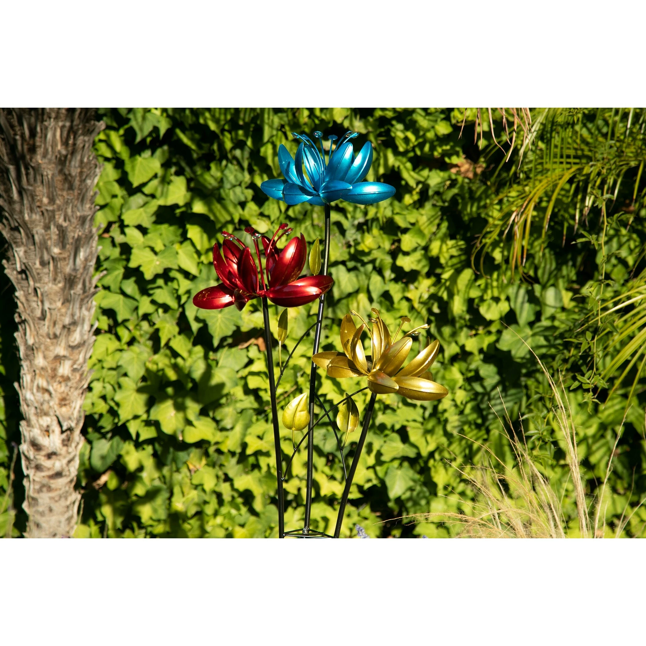 New 😉 Brand new ⭐ Exhart Flower Wind Spinner Garden Stake With Three Metallic Flowers, 17 By 53 Inches 🤩 😉 - Image 11