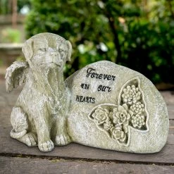 Top 10 🔥 Best deal 🌟 Exhart Forever In Our Hearts 🦮 🐕 Dog Memorial Garden Statue, 7 By 10 Inches 🤩 😍