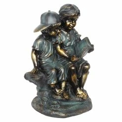 Promo 🧨 Best Pirce 🔔 Exhart Girl In Boy's Lap Bronze Look Statuary With Patina Finish, 21 Inch 😍 🔥 -Exhart Shop Exhart Girl in Boy27s Lap Bronze Look Statuary with Patina Finish2C 21 Inch 6
