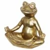 Best deal 😍 Promo 🎁 Exhart Golden Meditating Yoga Frog Garden Statue, 14.5 Inches 😉 ⭐