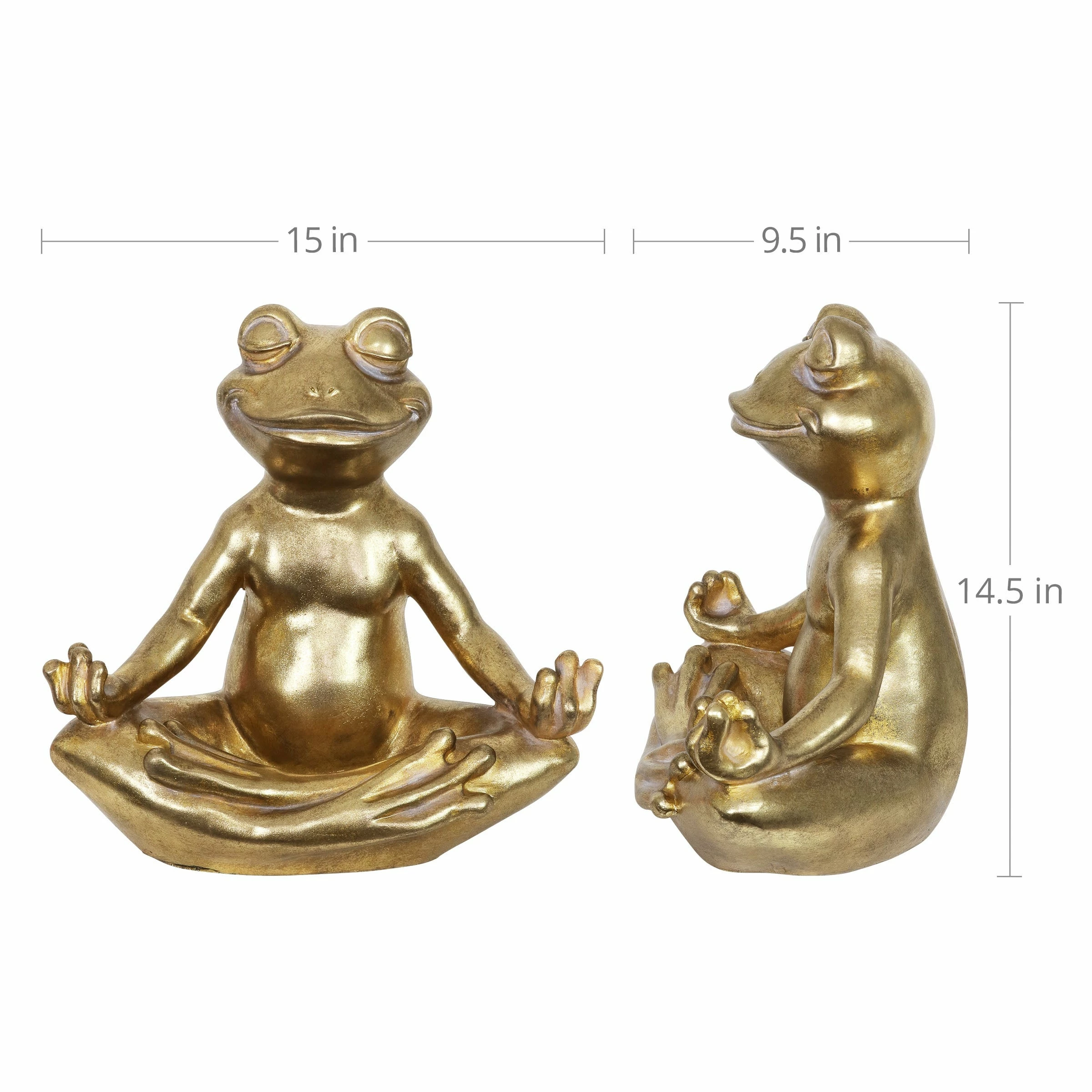 Best deal ๐ Promo ๐ Exhart Golden Meditating Yoga Frog Garden Statue, 14.5 Inches ๐ โญ - Image 3