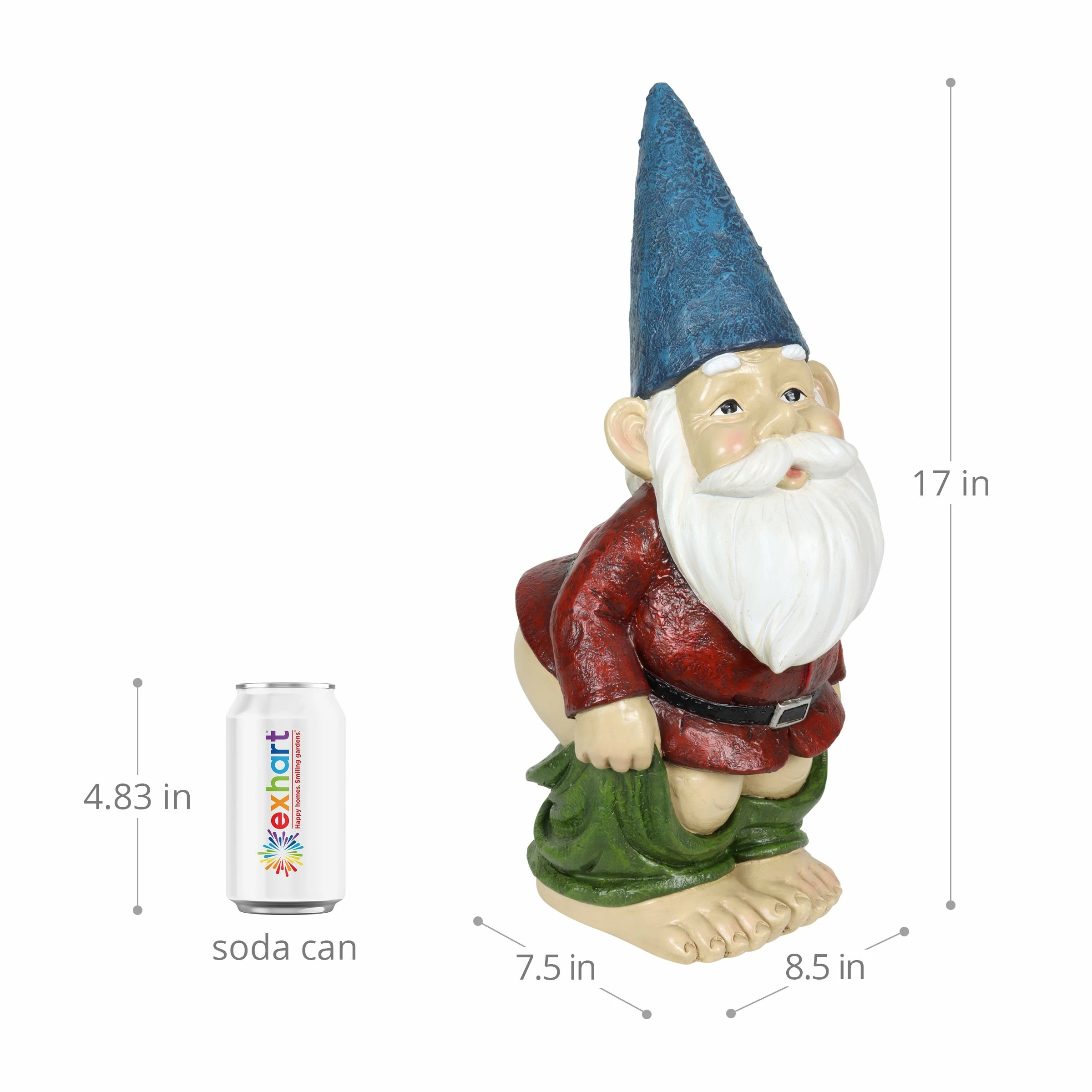 Discount β Discount π Exhart Good Time Cheeky Chuck Garden Gnome, 17 Inch π π - Image 3