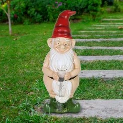 Coupon 👏 Buy 🔔 Exhart Good Time Naked Rain Gauge Randy Gnome, 6 By 14 Inches ✨ ✨