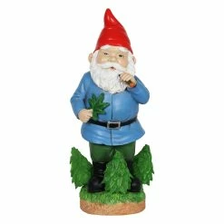 Promo π Wholesale π Exhart Good Time Nugg Gnome Statue Smoking Marijuana With Light Up LEDs On A Battery Timer, Indoor Or Outdoor, 12 Inches Tall π β