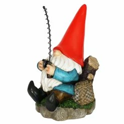 Cheap 🤩 Top 10 👍 Exhart Good Time Solar Fishing Freddy Red Hat Gnome Statue, 12 Inch 👏 🌟