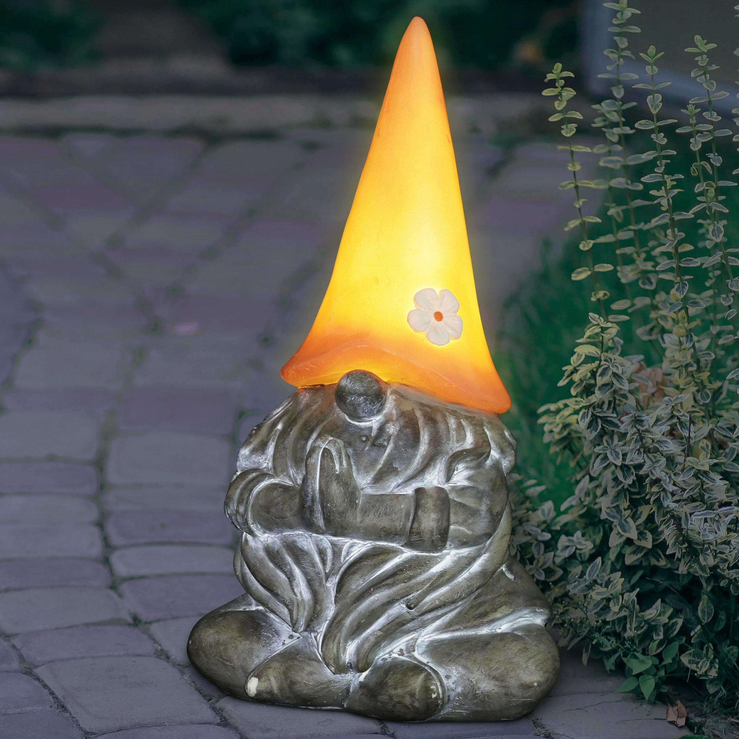 Best Sale π₯ Budget β¨ Exhart Good Time Solar Gnamaste Meditating Gnome Statue With Colorful Hat, 11 Inch π βοΈ 4 Best Sale π₯ Budget β¨ Exhart Good Time Solar Gnamaste Meditating Gnome Statue With Colorful Hat, 11 Inch π βοΈ - Image 2