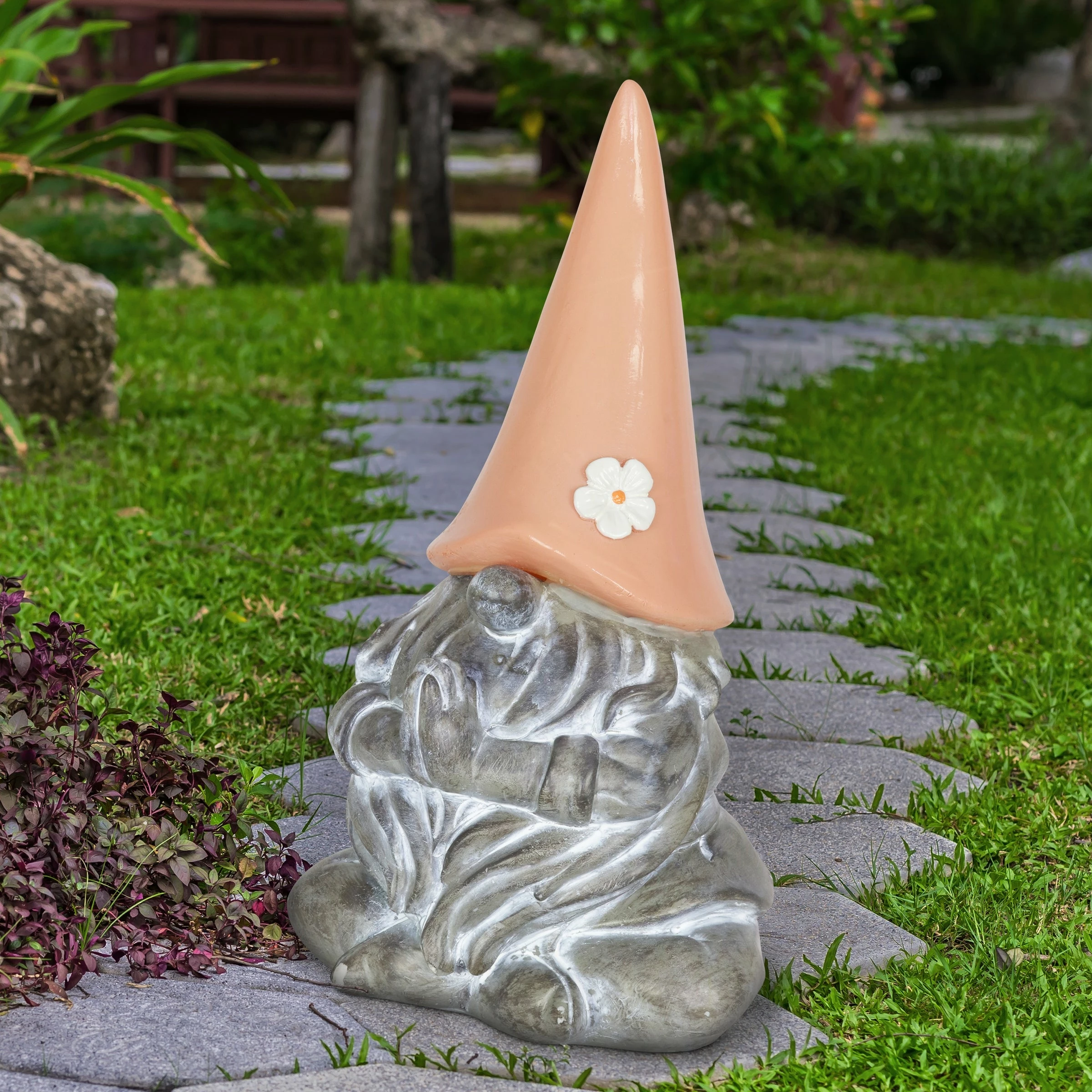 Best Sale π₯ Budget β¨ Exhart Good Time Solar Gnamaste Meditating Gnome Statue With Colorful Hat, 11 Inch π βοΈ 5 Best Sale π₯ Budget β¨ Exhart Good Time Solar Gnamaste Meditating Gnome Statue With Colorful Hat, 11 Inch π βοΈ - Image 3