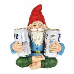Hot Sale 🥰 Cheapest ⭐ Exhart Good Time Two Drink Holding Lotus-Sitting Yoga Gnome Statue, 10 By 11.5 Inches 🔔 😉