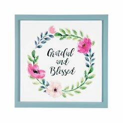 Cheap 🥰 Best deal 🛒 Exhart Grateful And Blessed Framed Metal Hanging Wall Decor, 8 By 8 Inches 🎁 🔔
