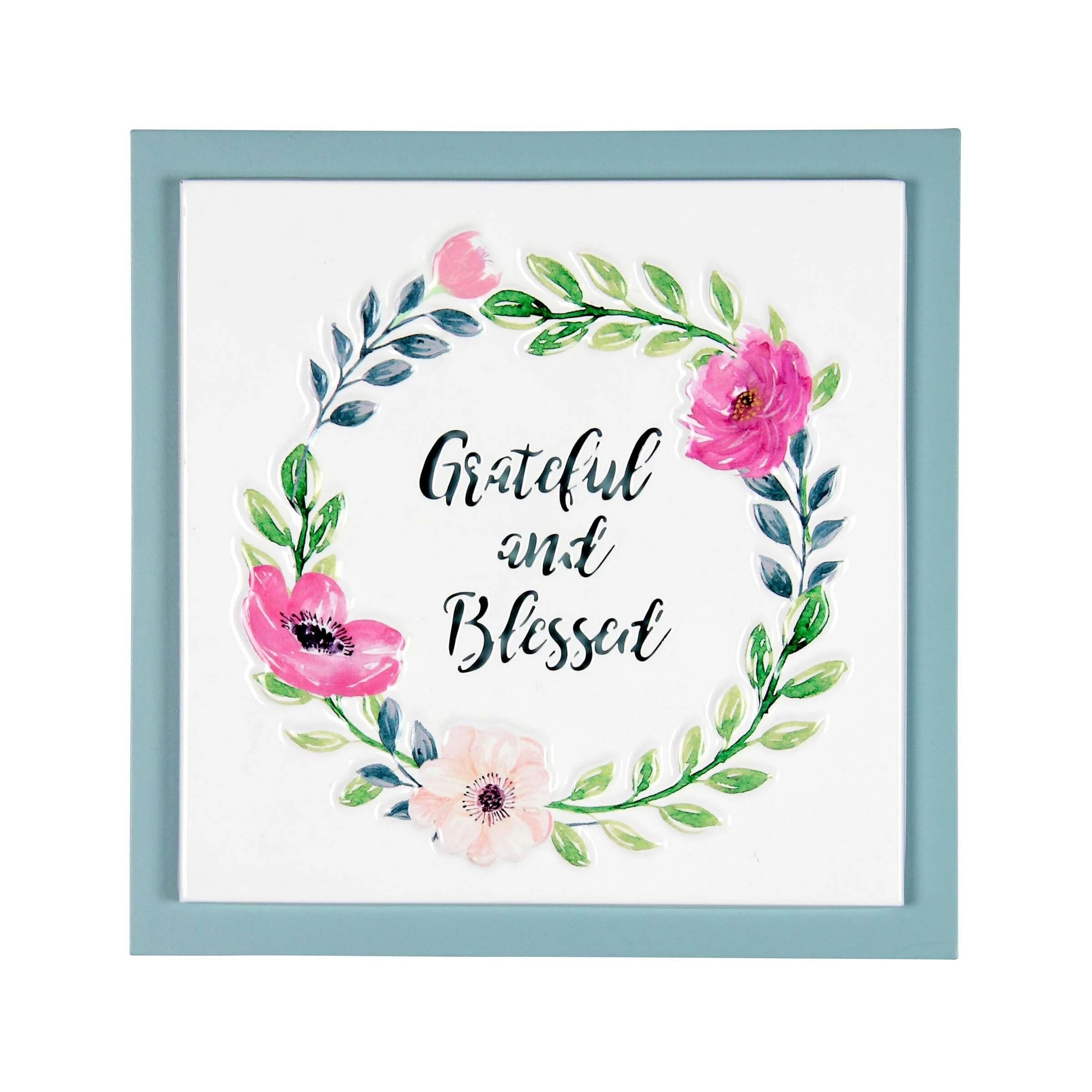 Cheap π₯° Best deal π Exhart Grateful And Blessed Framed Metal Hanging Wall Decor, 8 By 8 Inches π π