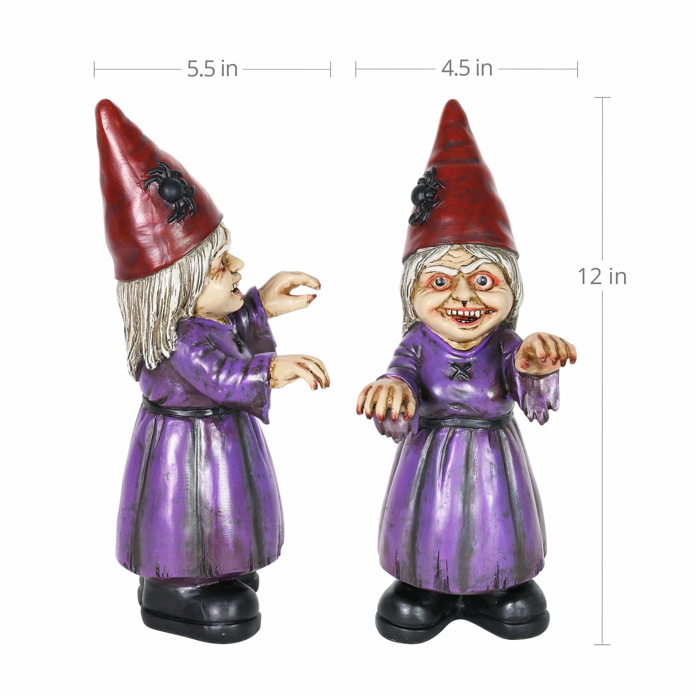 Flash Sale β Budget π Exhart π π§ Halloween Female Zombie Gnome Statue, 12 Inches Tall π π - Image 6