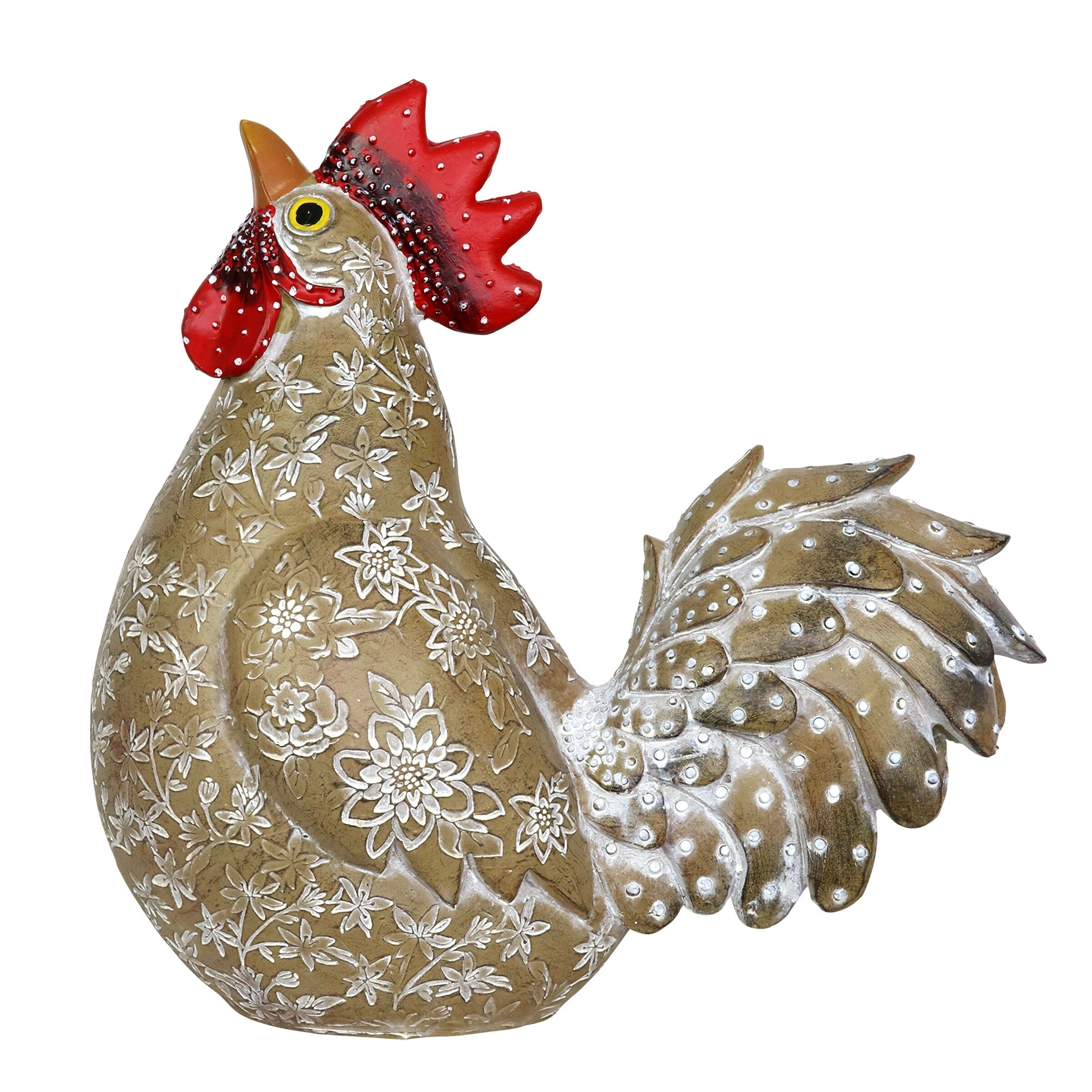 Promo βοΈ Buy 𧨠Exhart Hand Painted Brown Rooster Garden Statue, 12 Inch π βοΈ - Image 7
