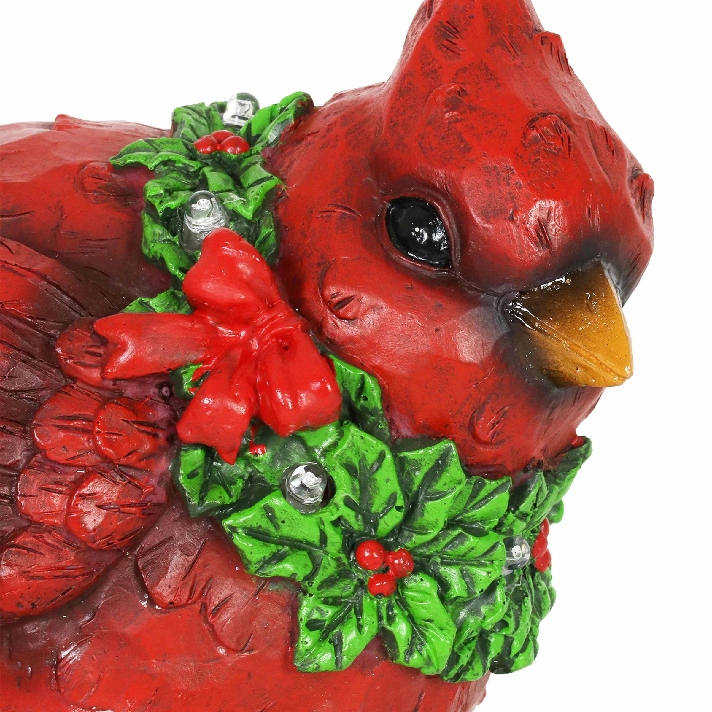 Wholesale β Best Pirce π Exhart Hand Painted π π Christmas Cardinal With LED Garland On Joy Sign Statuary With A Battery Powered Timer, 8.5 Inch π€© π - Image 3