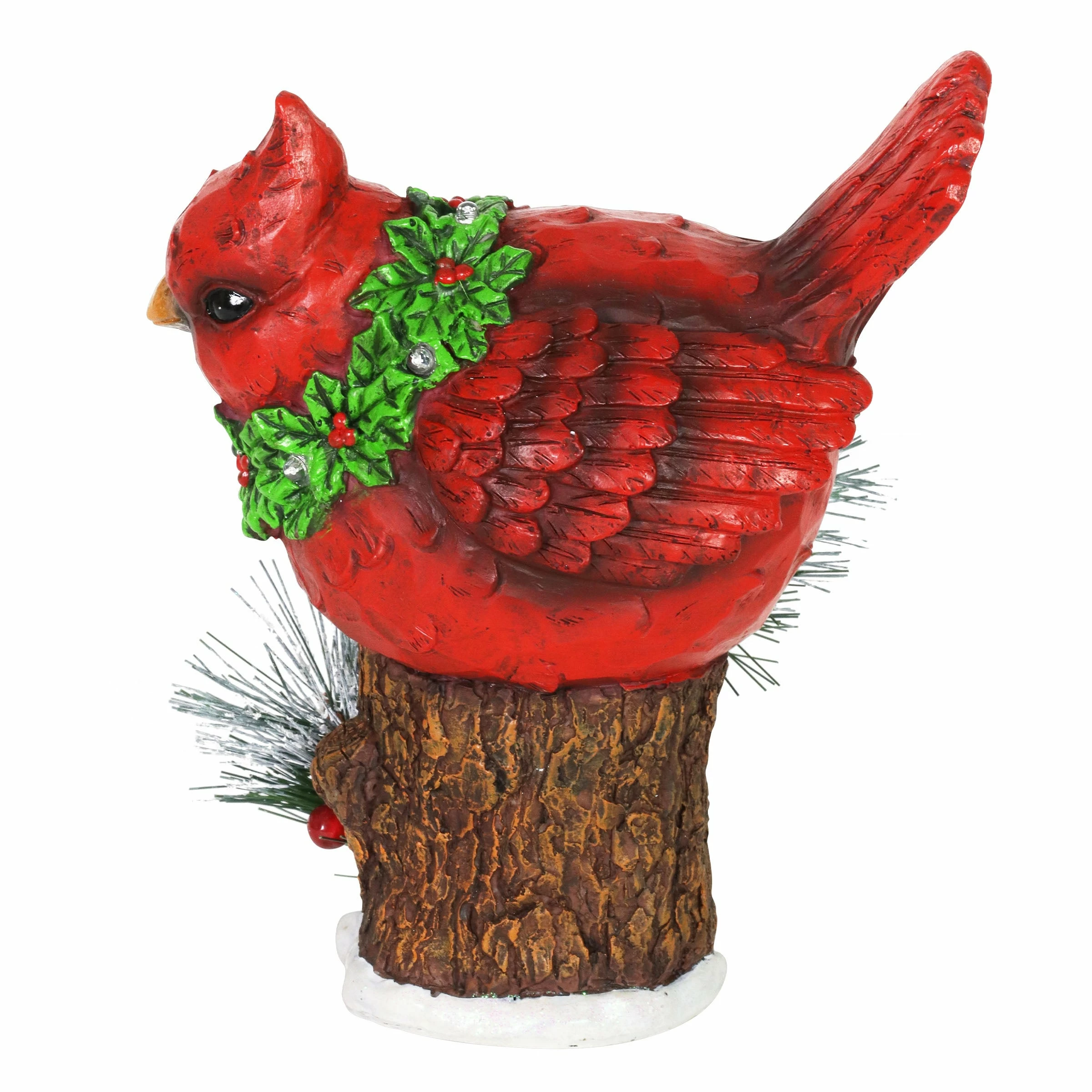 Wholesale β Best Pirce π Exhart Hand Painted π π Christmas Cardinal With LED Garland On Joy Sign Statuary With A Battery Powered Timer, 8.5 Inch π€© π - Image 9