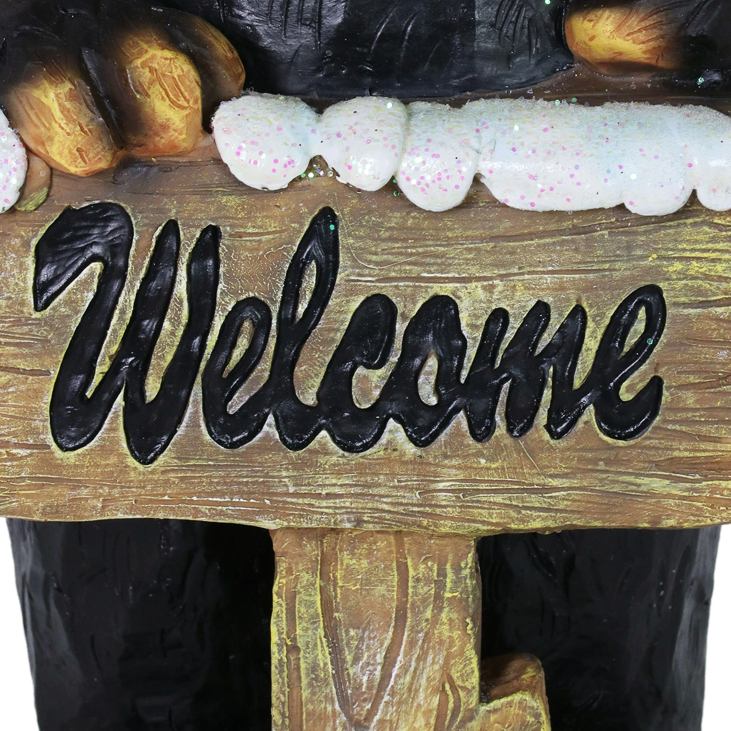 Buy π Discount β Exhart Hand Painted Holiday Bear Statue With Welcome Sign And π π Christmas Tree, 11.5 Inches 𧨠π - Image 5