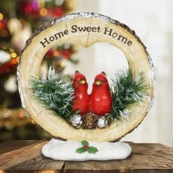 Deals ❤️ Top 10 😍 Exhart Hand Painted Home Sweet Home 🎄 🎁 Christmas Cardinals Statue With LED Lights On A Battery Powered Timer, 8 Inch 😀 ✨
