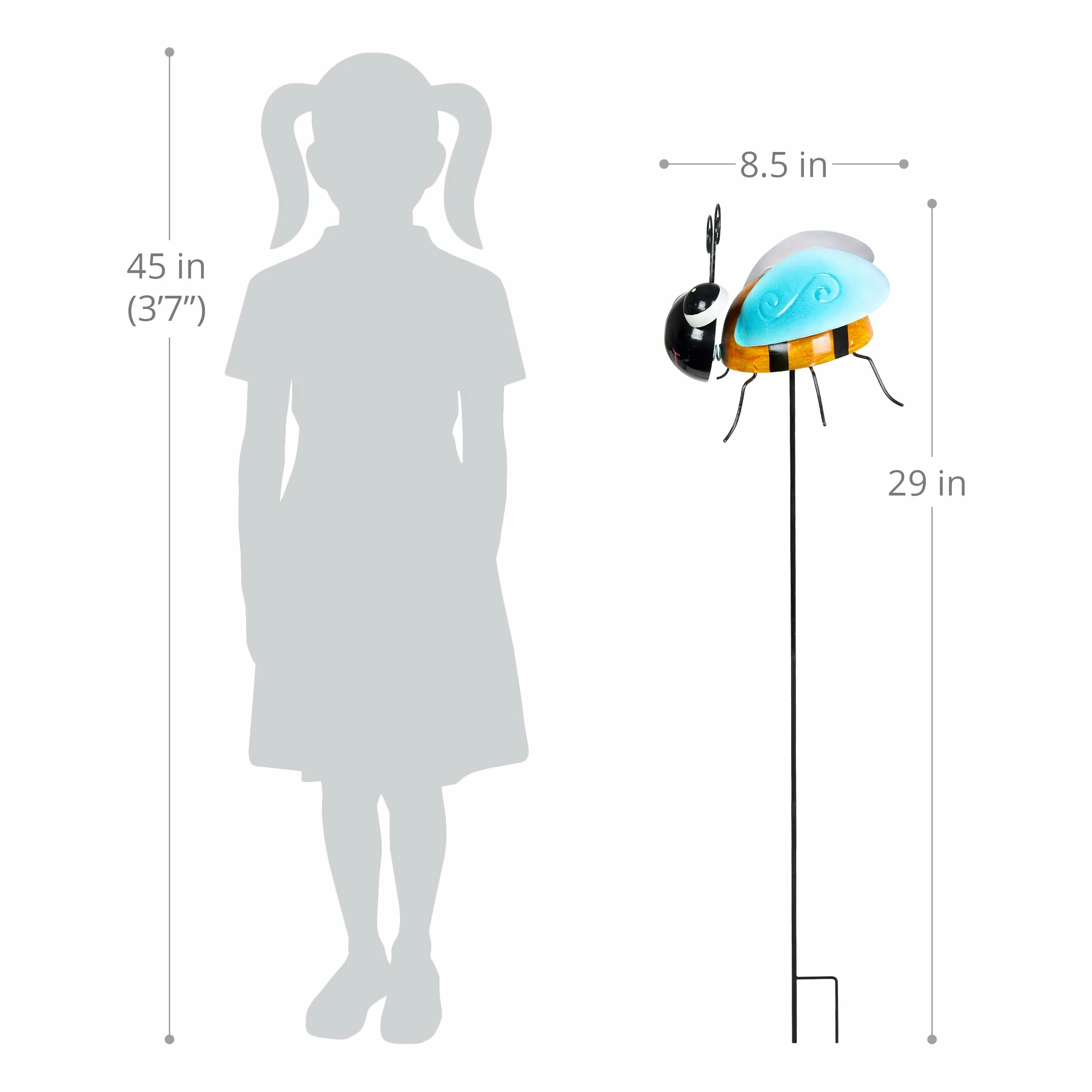 Best Sale ๐ Budget ๐ Exhart Hand Painted Metal Bee Garden Stake, 8.5 By 36 Inches ๐ ๐ - Image 3