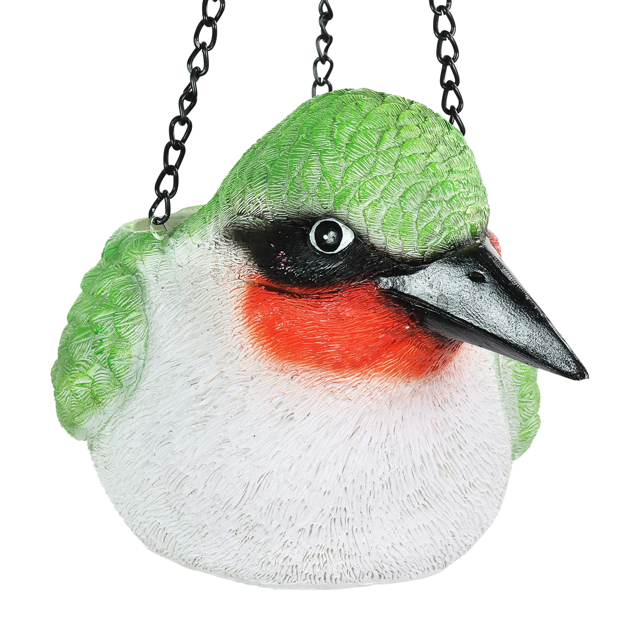 Buy π Top 10 π― Exhart Hand Painted Ruby Red Throat Resin Hummingbird Hanging Basket Planter, 6.5 Inches π π - Image 7