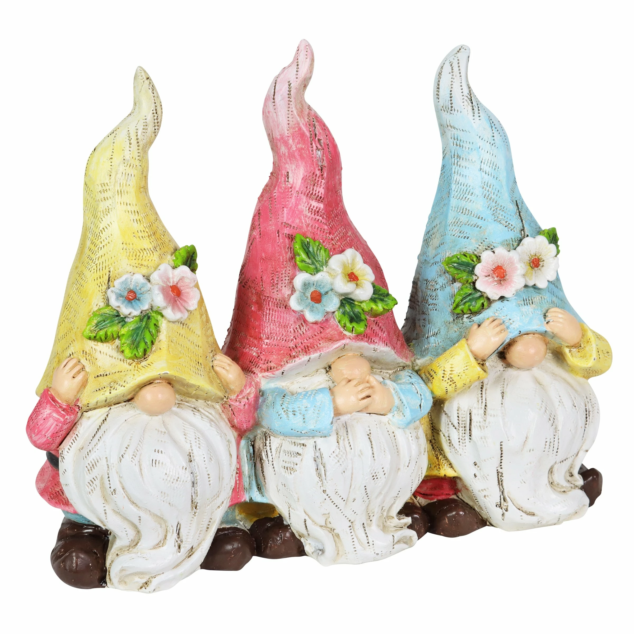 Flash Sale 𧨠Flash Sale π Exhart Hear No, Speak No, See No Evil Pastel Garden Gnomes Statuary, 7.5 By 6.5 Inches π€© π - Image 6