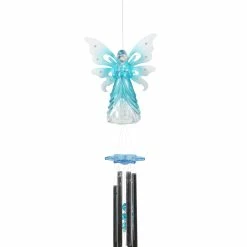 Best deal 🌟 Hot Sale 🥰 Exhart Large Solar Acrylic Angel Wind Chime, 6.5 By 42 Inches White ✔️ 🔥